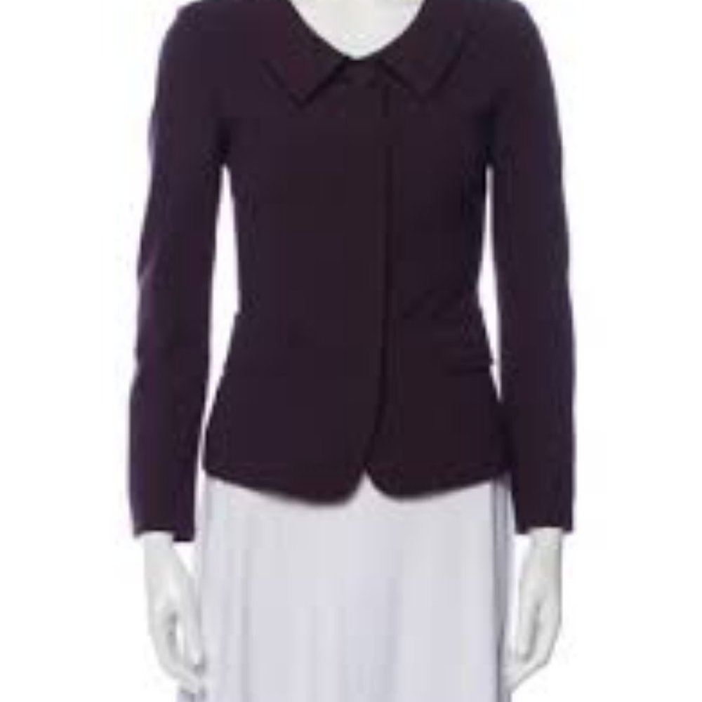 Prada virgin wool eggplant blazer